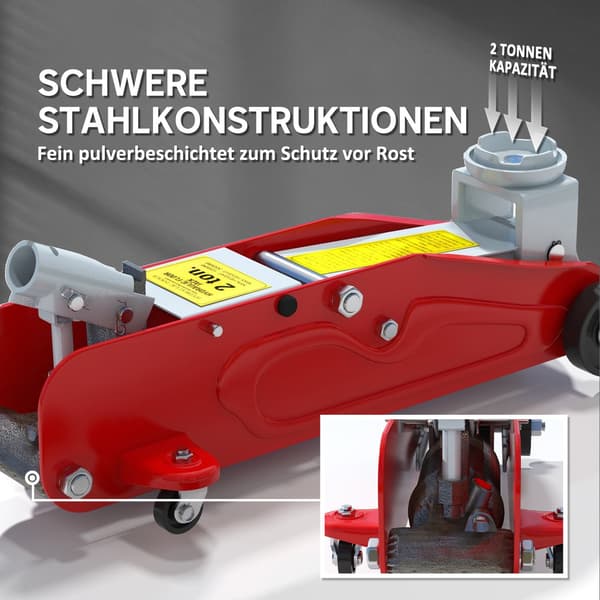 Hydraulisk donkraft, 2 tons, 120-300 mm løfteområde