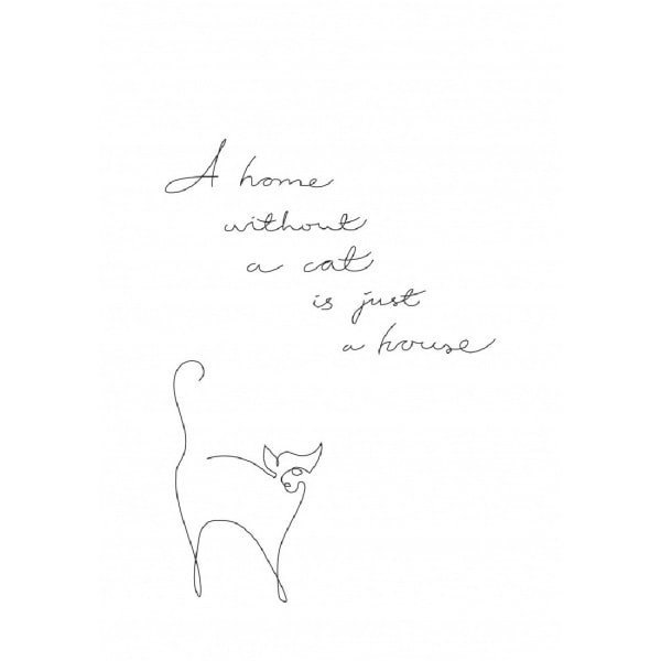 Without A Cat Poster - 50x70 cm