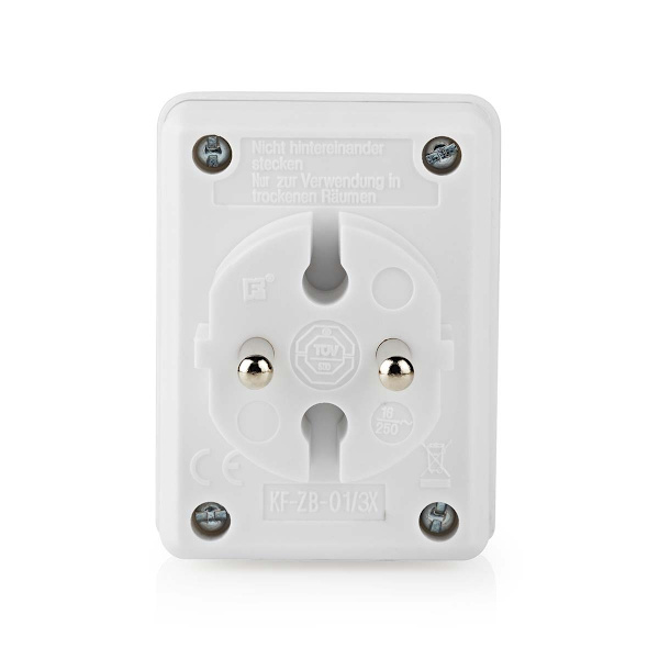 Virtapistoke Jakaja | Tyyppi F (CEE 7/7) | 250 V AC 50 Hz | France / Tyyppi C (CEE 7/16) | 250 V AC 50/60 Hz | 2.5 A | 1700 W | Valkoinen