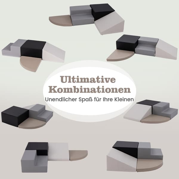 Skumlegeklodser – 4-delt klatring og rutsjebane