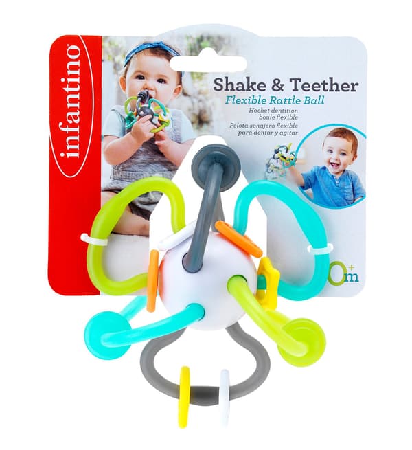 Infantino Shake & Teethe Flexibel Rattle Ball