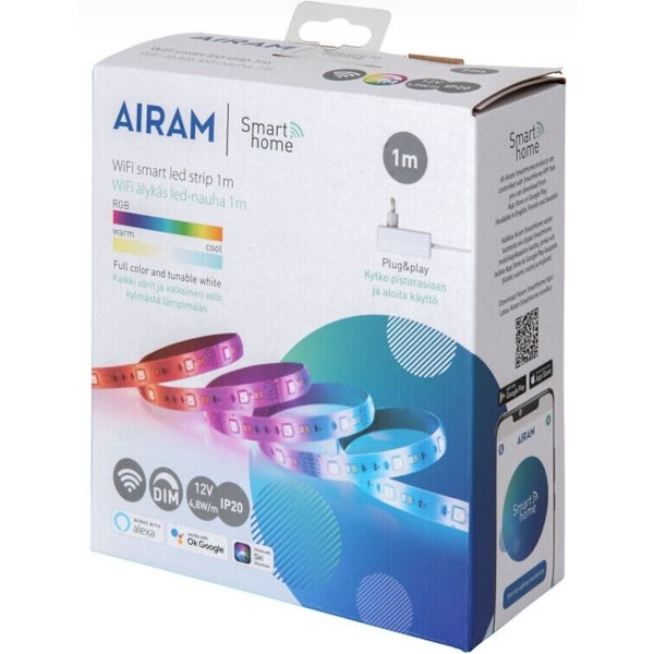 Airam SmartHome Strip - LED-remsa 1 m, 12 V, RGBW