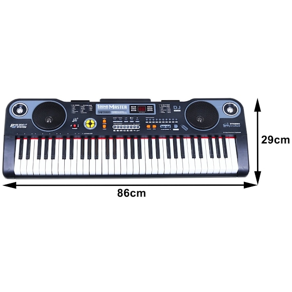 Multifunktionellt pedagogiskt tangentbord med USB och mikrofon