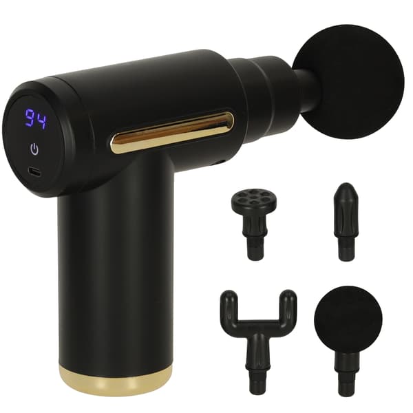 Massagepistol massager 4 ender sort