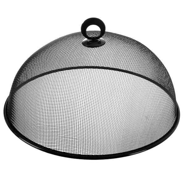 Svart matlock i metallnät, 30 cm diameter