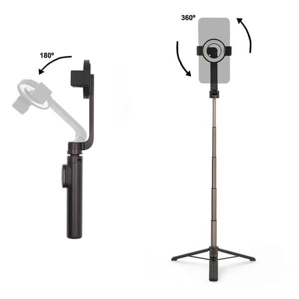 Bluetooth selfiepinne | Bluetooth® verision: 5.0 | Maximal skärmstorlek: 7 " | Längd när vikt: 17 cm | Utrullad längd: 61 cm | Maximal viktkapacitet:
