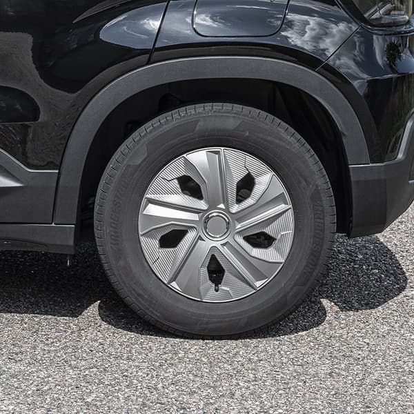 15 Inch Carbon Silver Wheel Cover Moon Ring