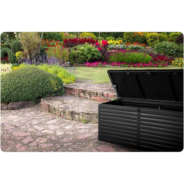 Havekasse 143,5 x 57 x 53,5 cm 390 liter sort