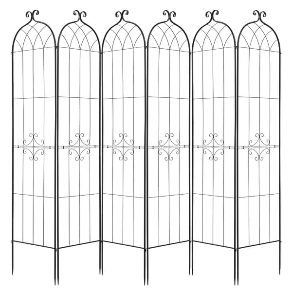 Rose Trellis 6-pack, 220 x 52,5 cm, pulverlackerat stål