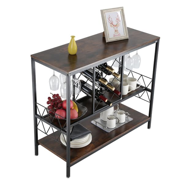 Vinbarskab 40 tommer, stativ til 20 flasker, glasholder