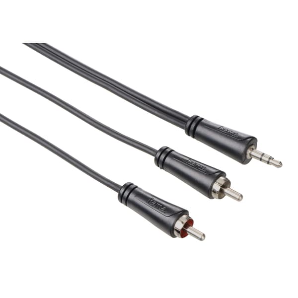 HAMA Kabel Audio 3,5mm-2xRCA Sort 5m