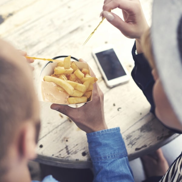 Pommes fritesholder Sæt med 2 stk. Rustfrit stål