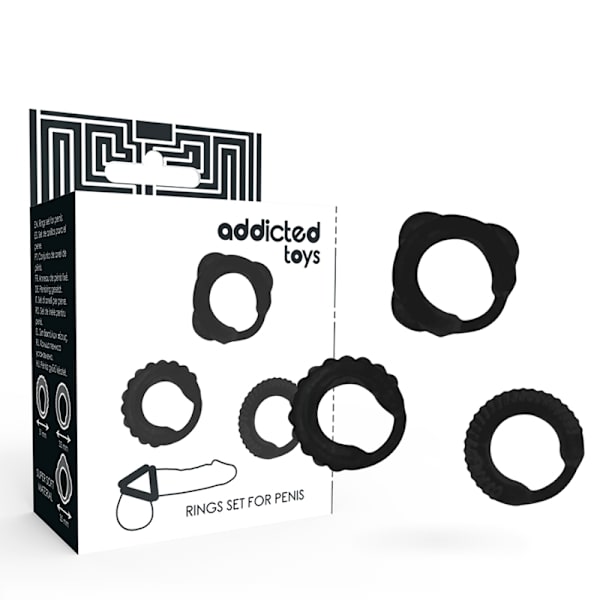 Addicted Toys - C-Ring Sæt Sort