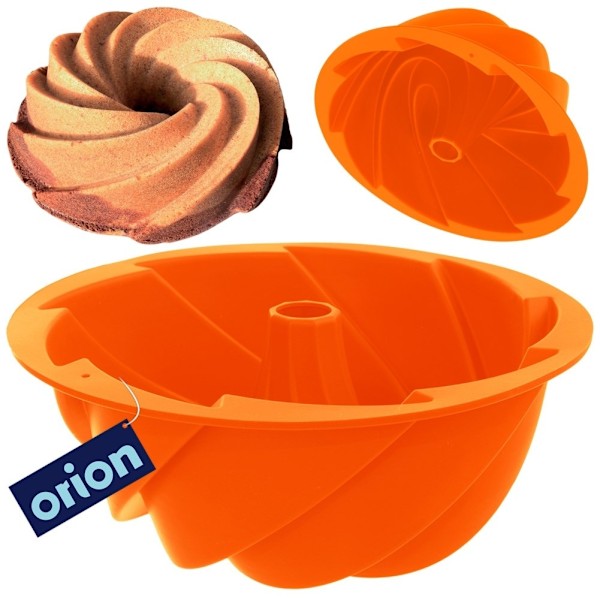 Silikonform i orange för perfekt bakning av kakor