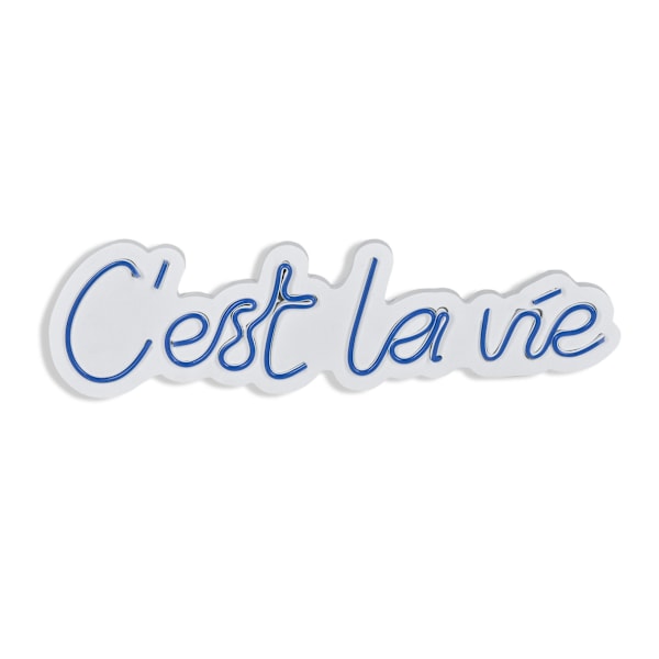 Dekorativ Plast Led Belysning C'est La Vie - Blå