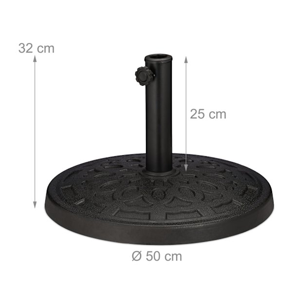Sort parasolstativ