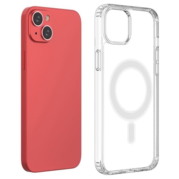 Flexibelt gelfodral för iPhone 15 Plus magnetiskt med MagSafe transparent