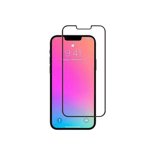Screenor Privacy 360 - Skærmbeskytter til mobiltelefon - glas - ramme farve sort - til Apple iPhone 13