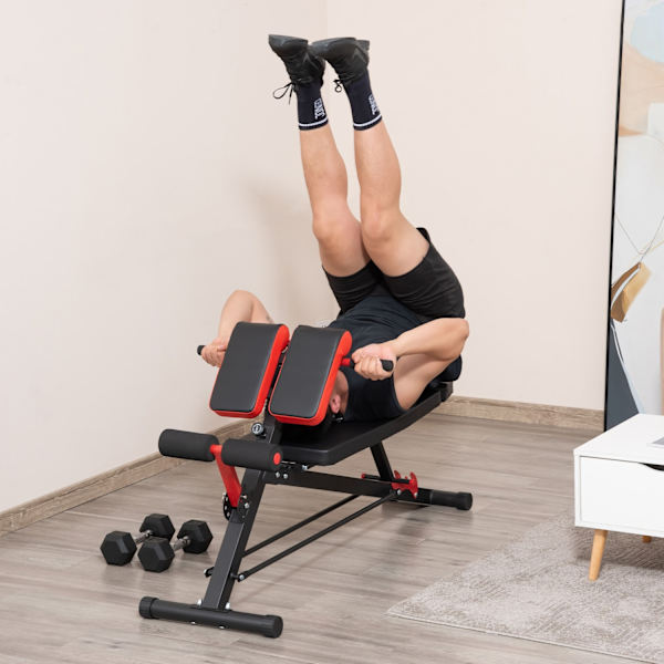 Multivægtsbænk, Justerbar Fitnessbænk, Skråbænk, Mavetræner, Sort, 64 X 146 X 73,5-85 Cm