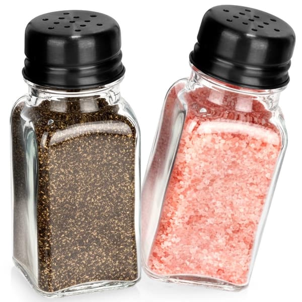 Salt- och pepparkar, glas, 80 ml, set om 2
