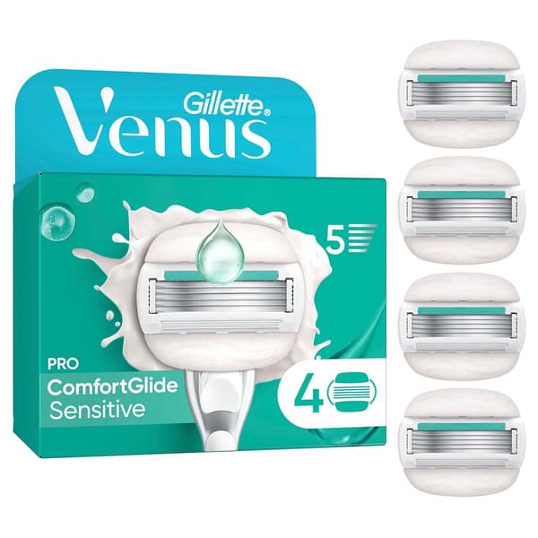 Partahöylän terät naisille, ComfortGlide Sensitive, 4 kpl