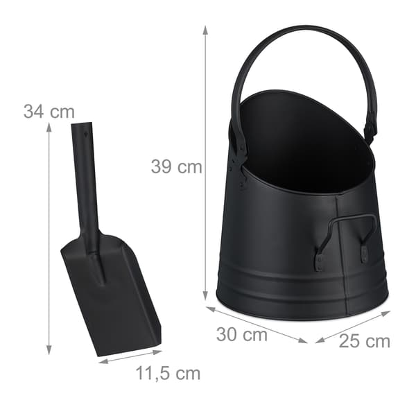 Kolhink med spade – 6,5L järn, öppen spis & BBQ