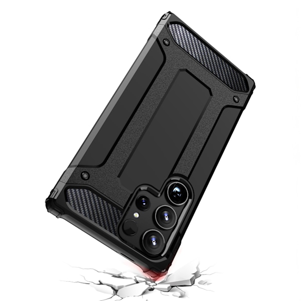 Förstärkt pansarfodral för Samsung Galaxy S24 Ultra Hybrid Armor, svart