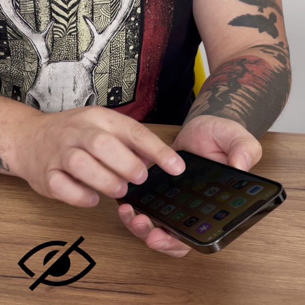 Privacy hærdet glas til Samsung Galaxy A14 / A14 5G skærm med antispionfilter