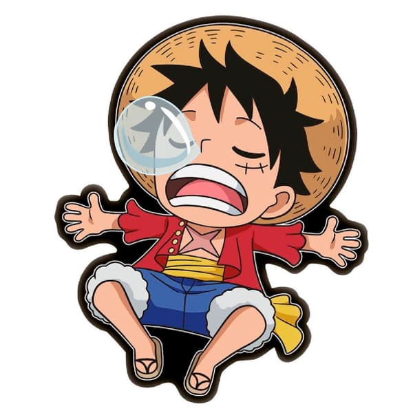 One Piece 3D-pude - Monkey D. Luffy Design, blødt materiale