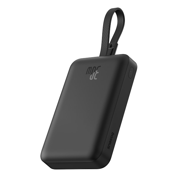 Mini Powerbank MagSafe 10000mAh 30W med USB-C kabel 0,3m sort