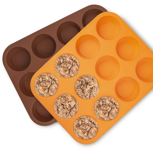 Silikoneform til 12 muffins, non-stick og nem at bruge