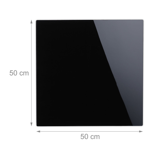 Magnetplade i sort glas