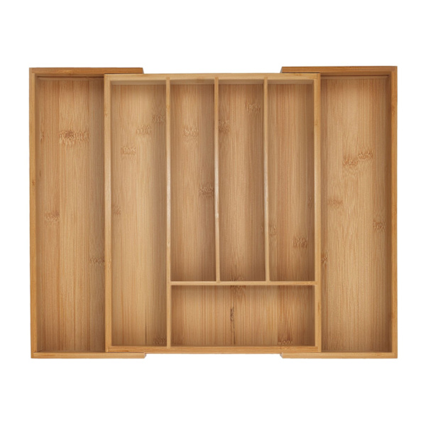 Bambu bestickbricka, justerbar låda