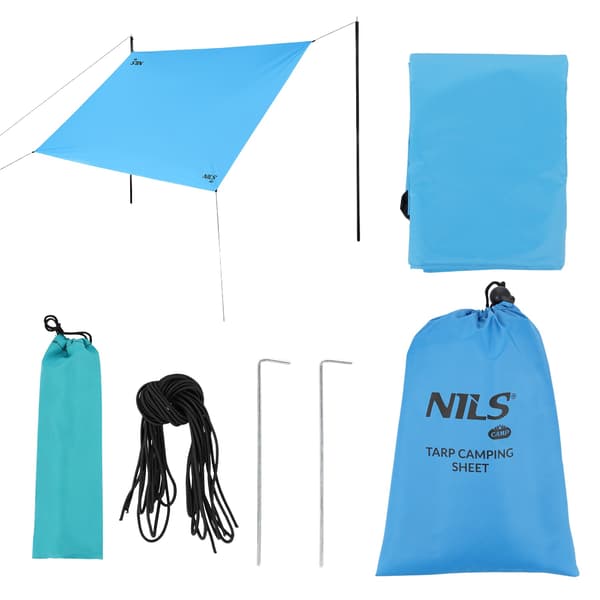 Camping Tarp 230x140 cm, Sininen