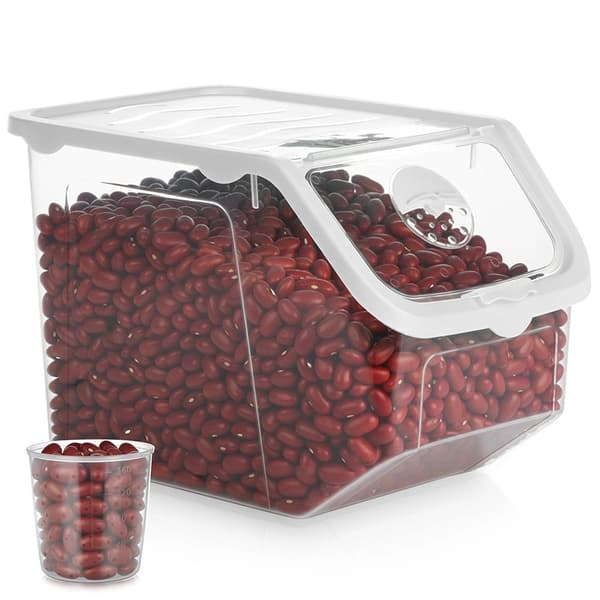 Grøntsagsbeholder, 12L, transparent med låg