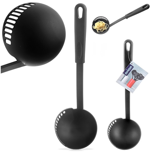 Øske med si, sort, BLACKLINE, 150 ml, 30,5 cm