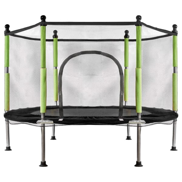 Trädgårdstrampolinnät för barn 140 cm grönt