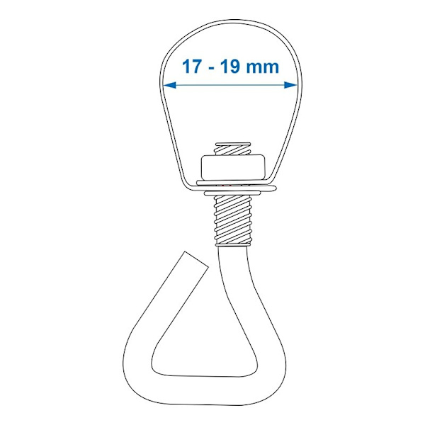 Putkenkiristin 17-19mm 4 kpl läpipainopakkauksessa