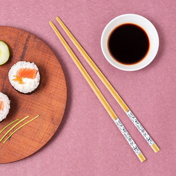 Bambus spisepinde sæt: 4 genanvendelige til sushi og asiatisk