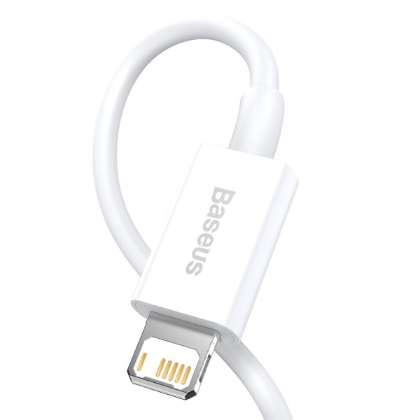 Superior-kaapeli USB-kaapeli Iphone Lightning 2.4A 1m Valkoinen