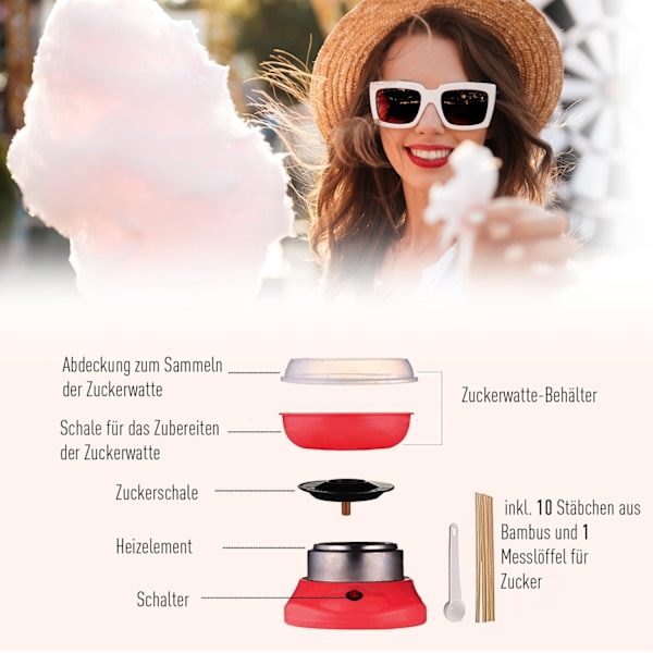 Candy Floss-maskine Candy Floss-maskine Candy Floss-maskine (model 1/rød)