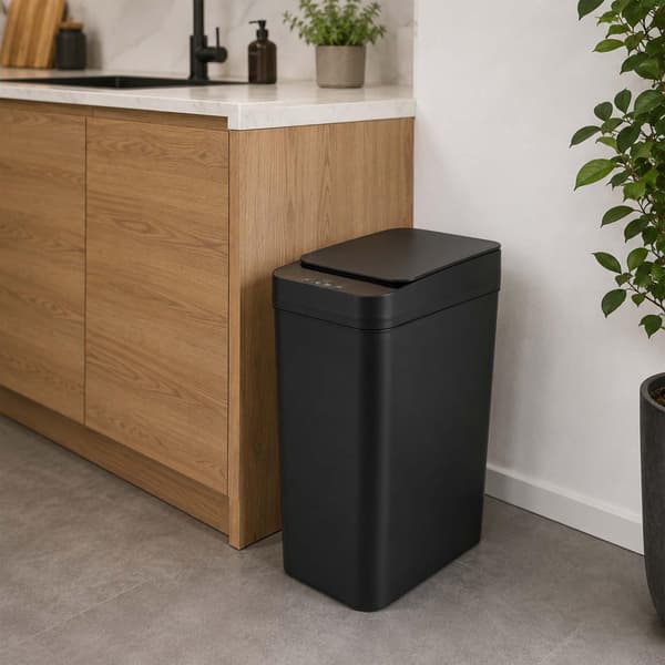 Sensor Køkkenspandesæt, 9L & 15L, Sort, Automatisk
