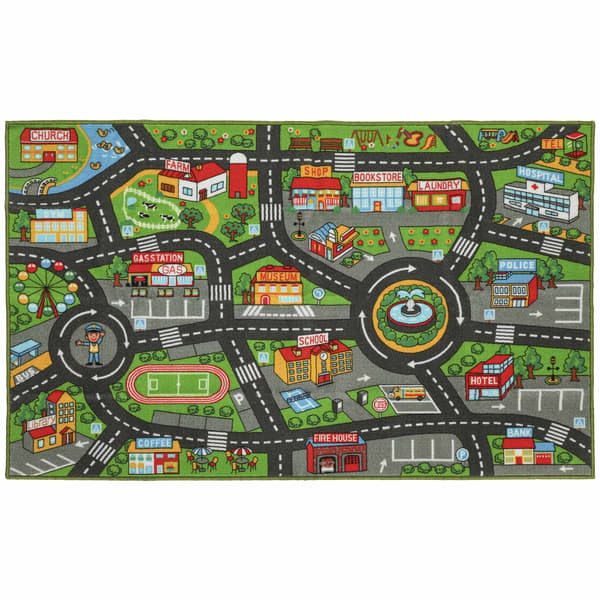 Babylekmatta 160x100cm, halkfri stadsdesign