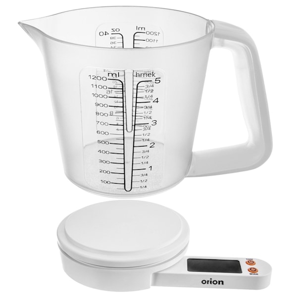 Keittiövaaka ja mittakuppi 5 kg, 1,2 l