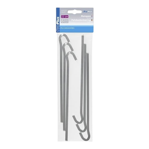 Klippepind 22cm metal firkantet 6 stykker i polybag