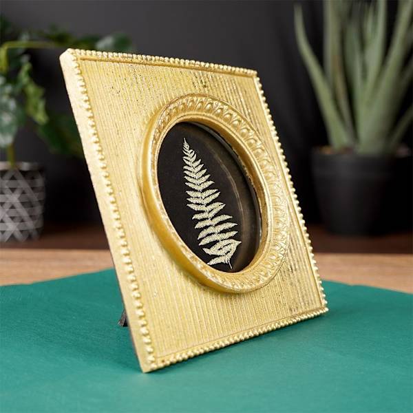 Kultainen valokuvakehys 10x10 cm - Tyylikäs kodin sisustus