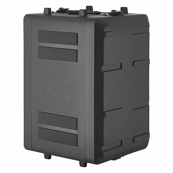 6U rackmonterad flightcase – 260 mm djup, mikrofonförvaring