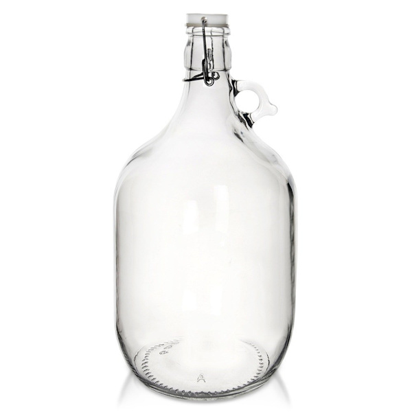 Pullo pidikkeellä, lasikannu, 5 l