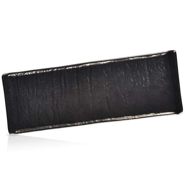 Elegant svart keramikbricka för servering