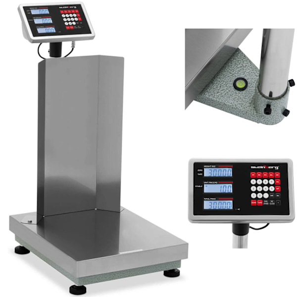 Varastotasovaaka selkänojalla 40 x 50 cm LCD 300 kg / 0,02 kg